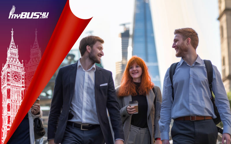 employees walking together outside the Shard, corporate events, July 2024, UK