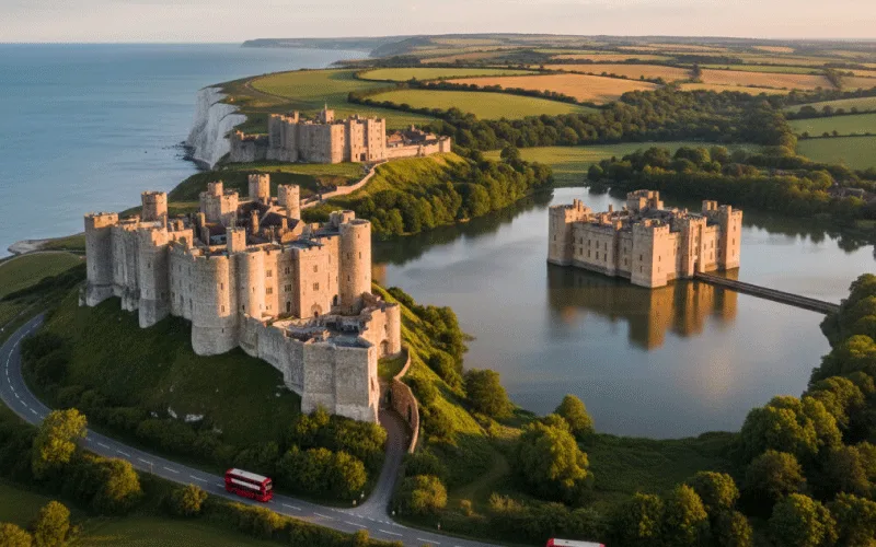 White Cliffs and Dover Castle